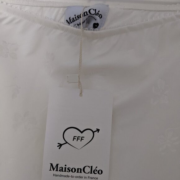 Maison Cleo White Silk Midi Skirt - Picture 6 of 7